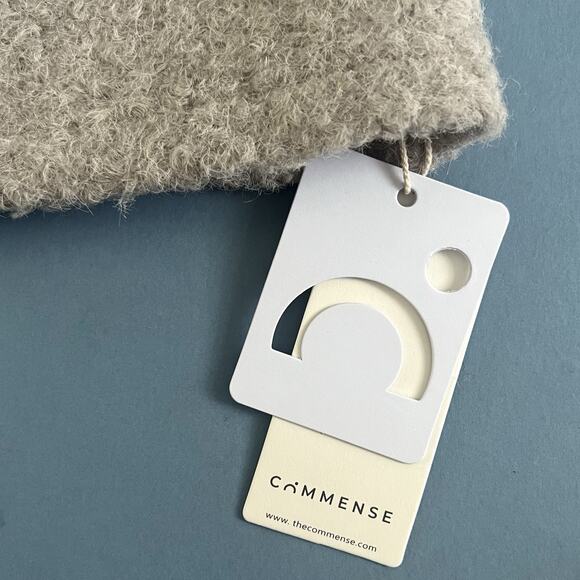 NWT Commense Round Neck Bow Front Light Grey Sleeveless Sweater Vest - Picture 6 of 7